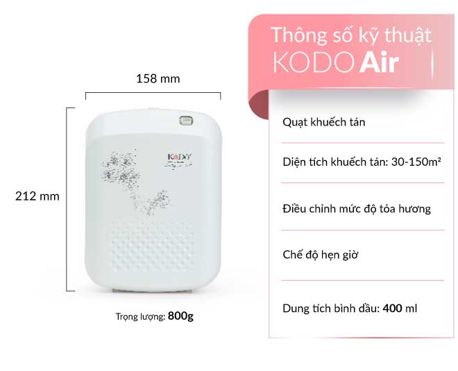 Thông số kỹ thuật Kodo air