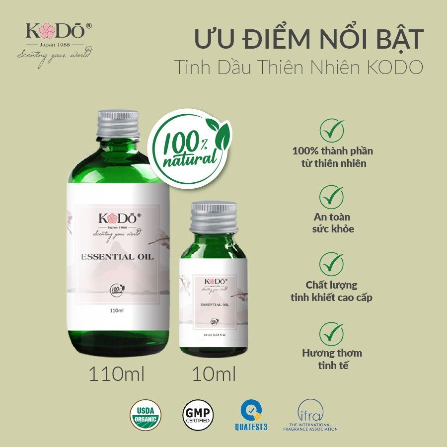 Ưu điểm nổi bật tinh dầu thiên nhiên Kodo