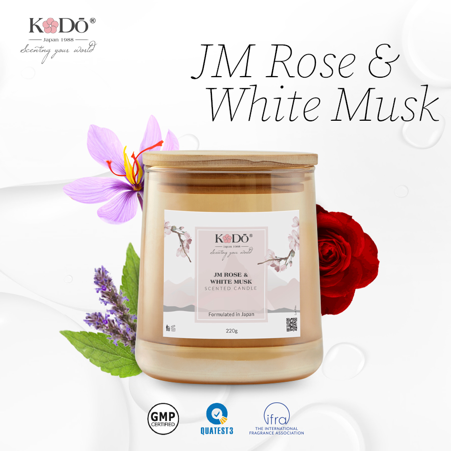 Nến thơm tinh dầu nước hoa JM-Rose-&-White-Musk