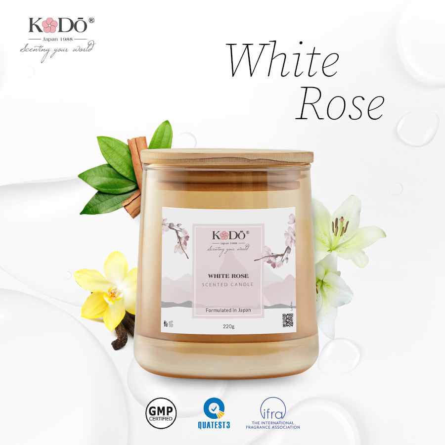Nến thơm tinh dầu nước hoa White-Rose